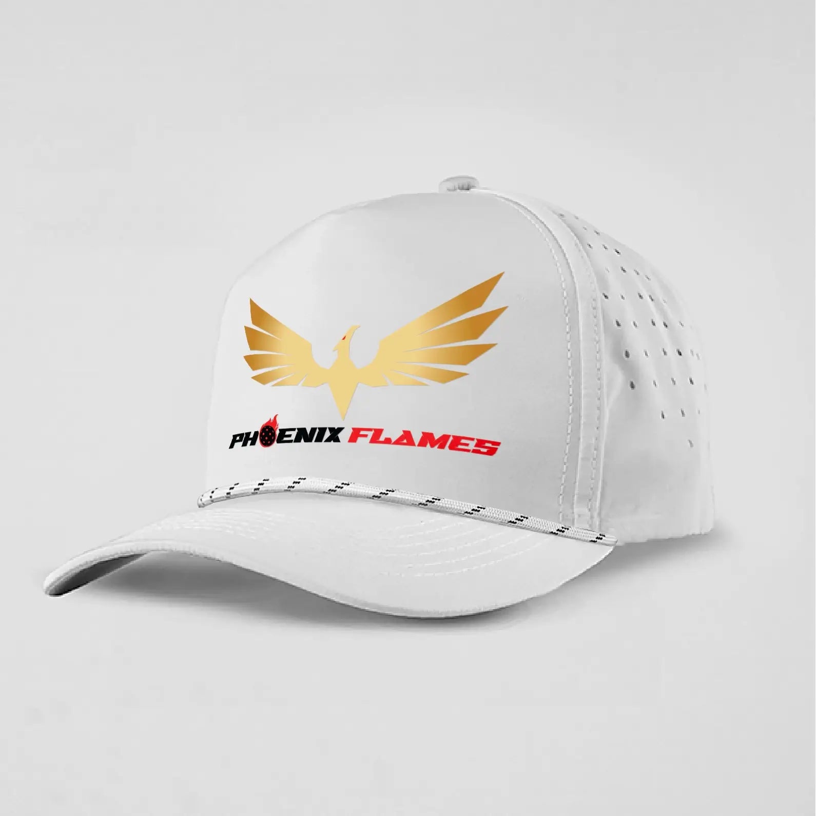 Phoenix Flames Rope Hat - White